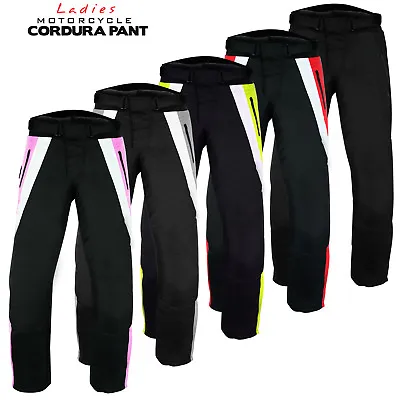 Ladies Motorbike Motorcycle Waterproof Cordura Textile Trousers Pants Armours • $46.73