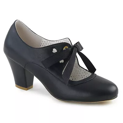 $59.95 • Buy Black Lace Up Victorian Era English Period Bridgerton Costume Flapper Heels Shoe