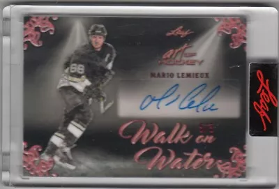 2021-22 Leaf Art Of Hockey  Walk On Water Autograph Red  *mario Lemieux* 5/5. • $22.81