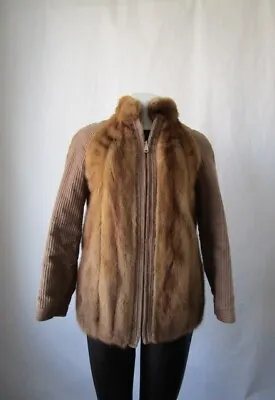 Women's Sz 6 Mink Fur Jacket Coat With Warm Sleeves  MINT+   SALE • $185