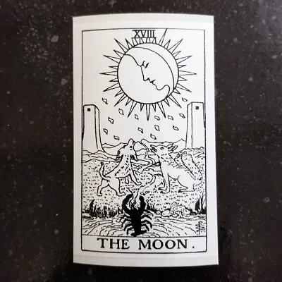 ♆ The Moon Tarot 4 X 2.5  Waterproof Vinyl Sticker [💪 HQ Durability!] Decal • $5.16