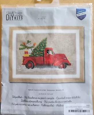 Christmas Truck Cross Stitch 14 Count 13.2 X 8.8 Vervaco Product By Verachtert • $20