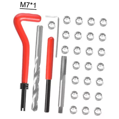 30Pcs Metric Thread Repair Insert Kit M7*1 Car Pro Coil Tool T0D2 • $12.52