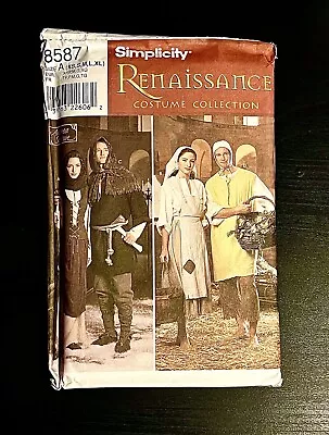 Simplicity 8587 Renaissance Pattern Men's & Women's Size XS - XL  Uncut • $23