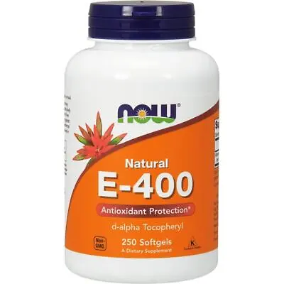 NOW Foods E-400 D-alpha Tocopheyrl 268 Mg (400 Iu) 250 Sgels • $26.74