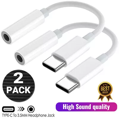 2X USB-C Type C To 3.5 Mm AUX Headphone Jack Adapter For IPhone 15 Pro Max Plus • $8.99