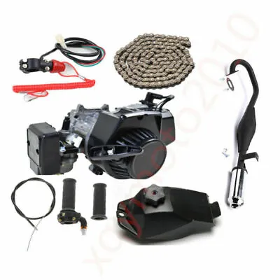 2 Stroke 49cc Engine Motor Muffler Pull Start Pocket ATV Dirt Bike Chopper Buggy • $159.34