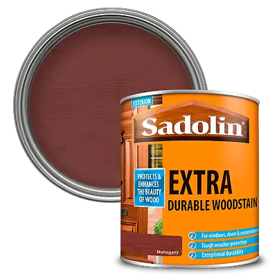 Sadolin Extra Durable Woodstain Mahogany 1L • £24