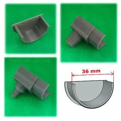 £7.69 • Buy Greenhouse Gutter Spares 36mm Half Round Parts Outlets Blank End Rain Water Butt