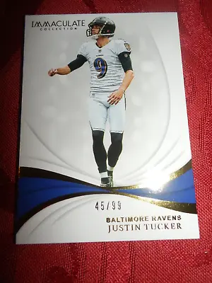 2019 Panini Immaculate Football Justin Tucker # 45/99 Ravens CARD • $4.99