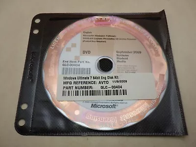 Desktop Computer DVD 64bit Windows 7 Ultimate Upgrade Disc College Student • $29.99