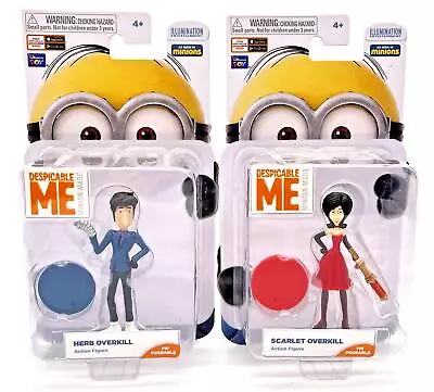 Scarlet Overkill Herb Overkill Minions Despicable Me Poseable Action Figure Set • $79.99