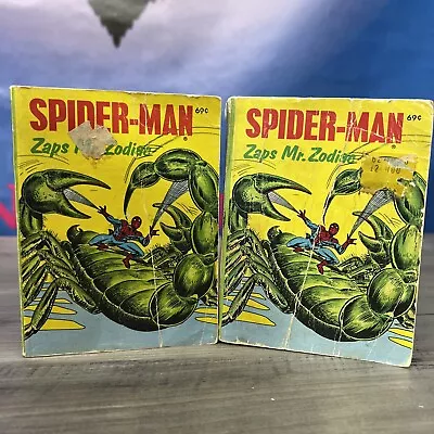 LOT OF 2 1976 SPIDER-MAN ZAPS MR. ZODIAC Big Little Book - George S. Elrick • $15