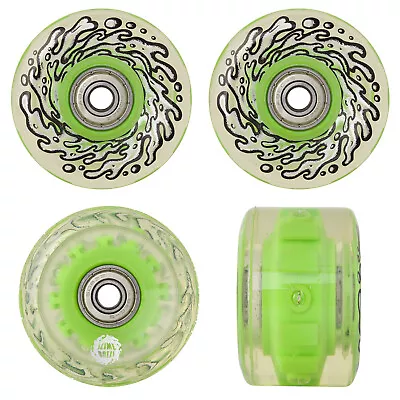 Slime Balls Skateboard Wheels OG Slime 60mm 78A Green LED Light Ups Old School • $36.95