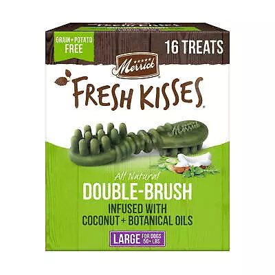 Merrick Fresh Kisses Dog Dental Chews For Large Breeds Grain Free 27.0 Oz. Box • $31.24