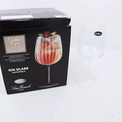 Luigi Bormioli Optica Fluted Gin Cocktail Glass Set Of 4 750ml Clear • £30