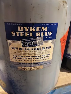 Five 5 Gallon Pail Dykem Steel Blue Layout Fluid DX-100 Pail Drum NEW NOS • $29.95