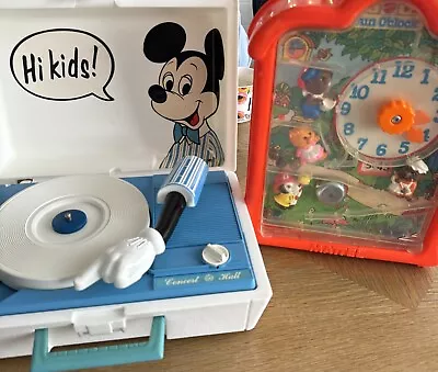 Lot Of 2 Items Incl Vintage 60’s Mickey Mouse Concert Hall Record Player Mattel • $95.95