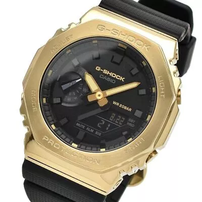 CASIO G-SHOCK GM-2100G-1A9JF Metal Covered Bezel Watch Black Gold 44.4mm Men's • $349