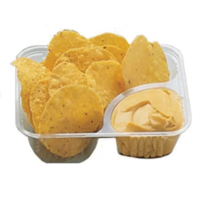 25 Nacho Cheese Tray Clear 2 Compartment   • $8.80