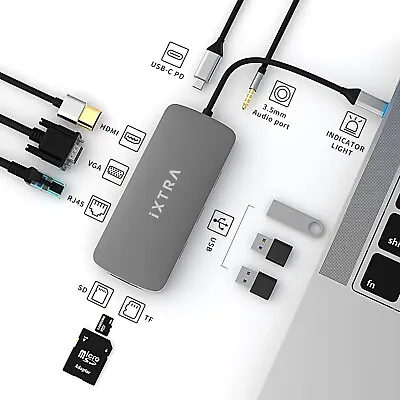 $32.88 • Buy 6in1 10in1 Type C USB-C 4K HDMI USB 3.0 Adapter Cable Hub For MacBook Ipad Pro