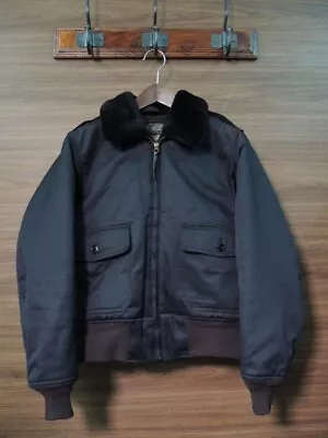 BUZZ RICKSON'S WILLIAM GIBSON BR11458 B-10 FLIGHT JACKET SIZE 36 BLACK Japan • $251