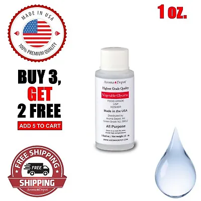 1 Oz Vegetable Glycerin Non-GMO 99.9% USP Kosher Pure VG Food Grade USP • $5.25