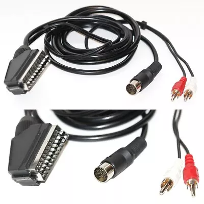 £18.50 • Buy Atari ST Computer To SCART TV Monitor Lead / Cable With 2x RCA Phono Audio