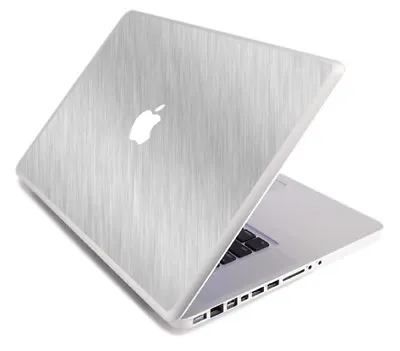 BRUSHED ALUMINUM Vinyl Lid Skin Decal Fits Apple MacBook Pro 17 A1297 Laptop • $11.99