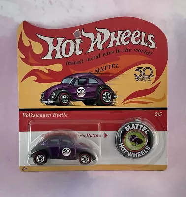 Hot Wheels 50th Anniversary Volkswagen BEETLE   Purple  VW BUG  MOC • $11.99