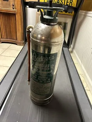 Vintage BADGER Nautilus Fire Extinguisher: WaterFilled Cartridge Type  Used Gift • $124.99
