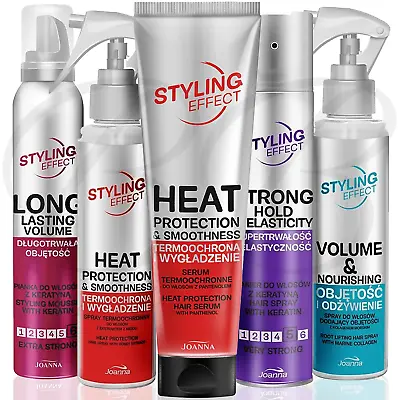 JOANNA Styling Effect Hair Keratin / Heat - Spray/Serum/Mousse/Cream/Oil • £5.99