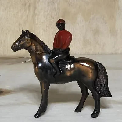 Vintage Metal Horse With Jockey Copper Wash 1950’s Made In Japan • $40.49