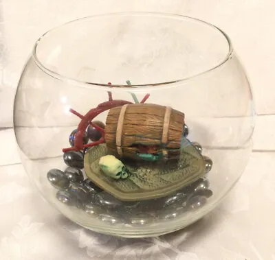 Vintage Glass Fish Bowl Small Plant Terrarium 3.5” X 5.5” • $21.98
