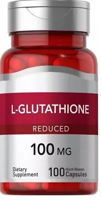 L-Glutathione 100mg 100 Caps Non GMO/Non Gluten • $12.82