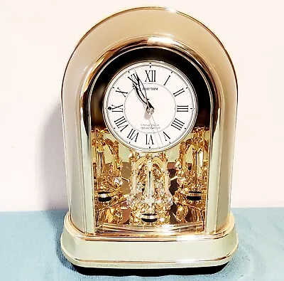 Rhythm Clocks  Crystal Dulcet II  Musical Motion Mantel Clock Champagne • $150
