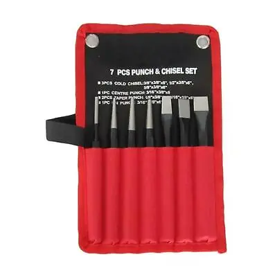 Hilka 7pc Punch & Chisel Cold Chisels Cente Pin Taper Parallel Set Metal • £12.70