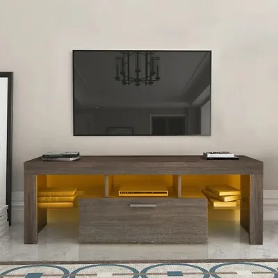 Brown LED TV Stand For 32-70 Inch TV Entertainment Center Cabinet With Drawer • $129.99