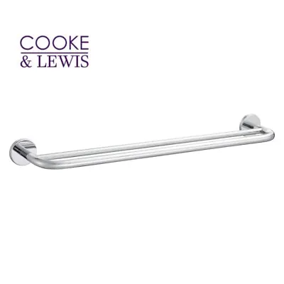 Wall Mounted Cirque Double Towel Rail Chrome By Cooke & Lewis • £19.99