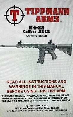 Tippman M4-22 Pistol Pro Rifle  Traditions Performance Firearms Owner''s Manuals • $18.25