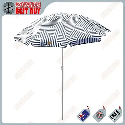 $60.99 • Buy Lazy Dayz Beach Umbrella 1.8m Sun Shade W/ Carry Bag Tilt Adjustable (Makena)