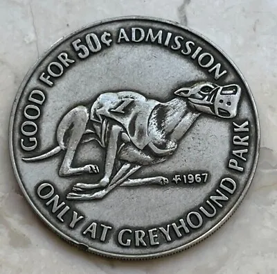 $15 • Buy 1967 Greyhound Park Arizona 50 Cents Admission Lucky Token
