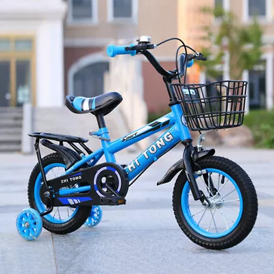 16inch Kids Bike Bicycle Children Boys Blue Cycling Removable Stabilisers K S2V5 • £79.70