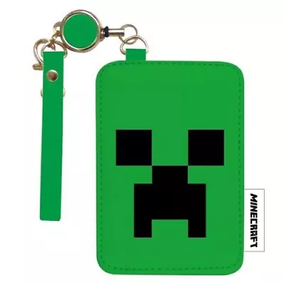 Minecraft Pass Case With Reel Creeper Green Kcompany Character Goods From Japan  • $33.90