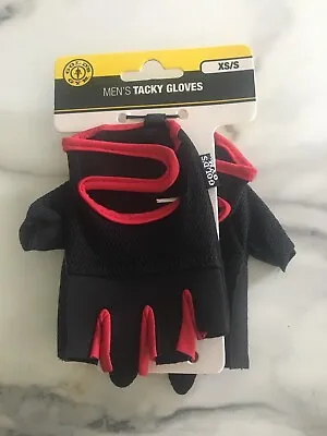 £10.43 • Buy GOLDS GYM - Men's Tacky Gloves - Black/Red - Weight Lifting - Size XS/S - NEW