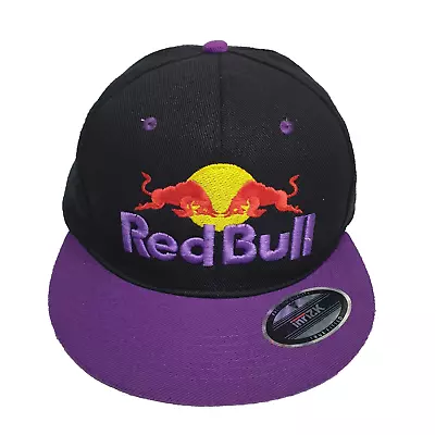 Red Bull Purple & Black Embroidered Snapback Baseball Style Cap Hat OSFM • $18
