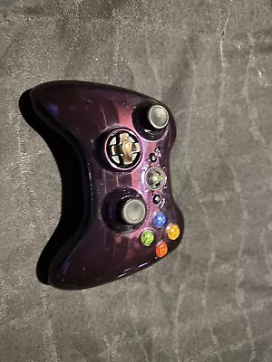 Xbox 360 Controller Chrome Purple Genuine Original Rare Variant Game Wireless • $15