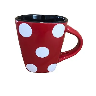Disney Mug Cup Minnie Mouse Polka Dot Coffee Jerry Leigh Orlando No Stir Spoon • $12.89