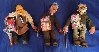 Jason Freddy And Leatherface Cinema Of Fear Mezco Plush New With Tags 2007 Rare • $895