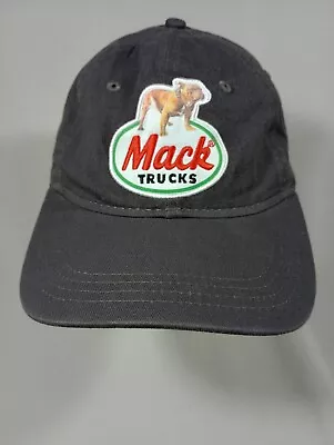 Mack Trucks Hat Licensed Black Strapback Logo Patch Headwear Cap XLNT Fast Ship • $8.45